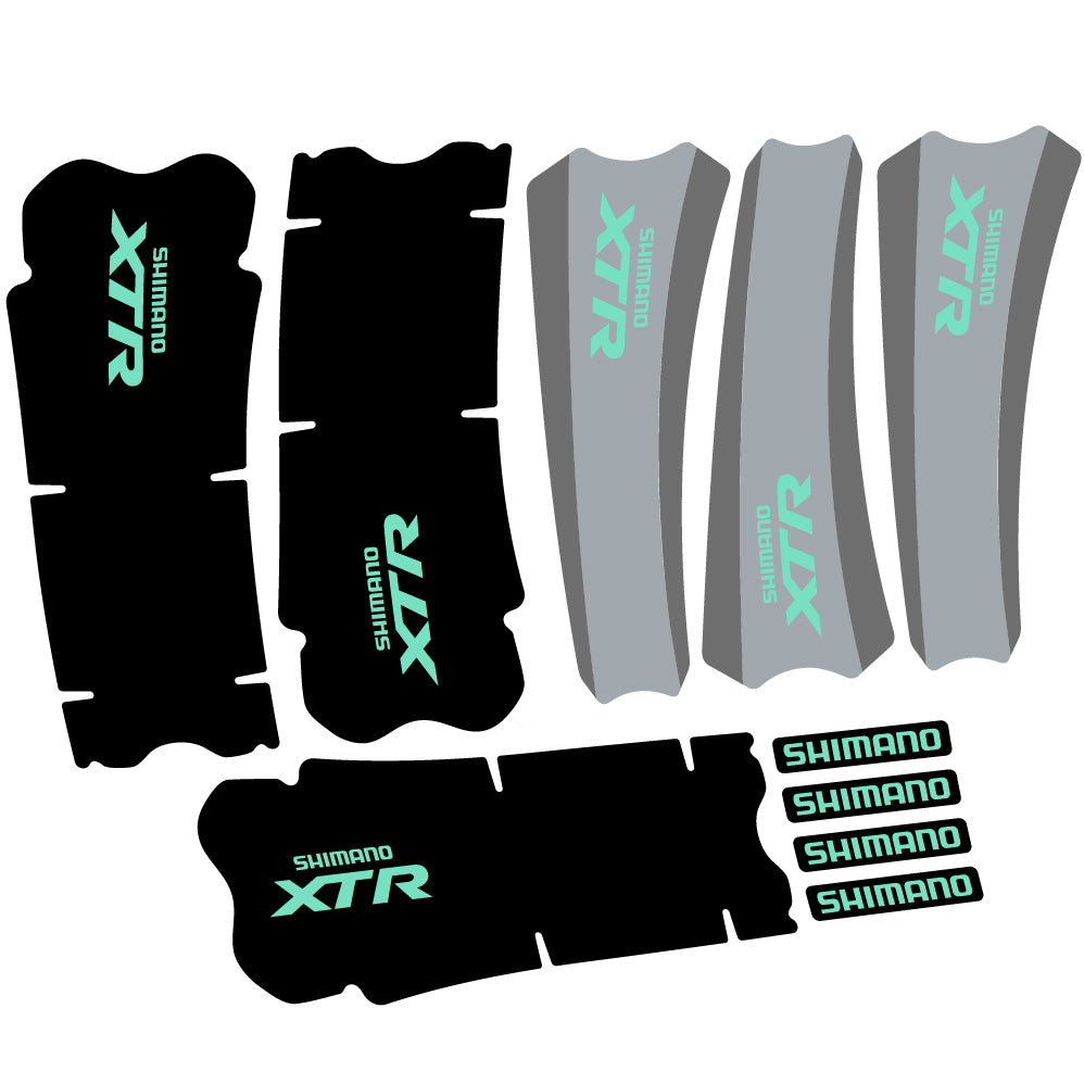 Stickers Shimano XTR M970 compatibles Autocollants pédalier