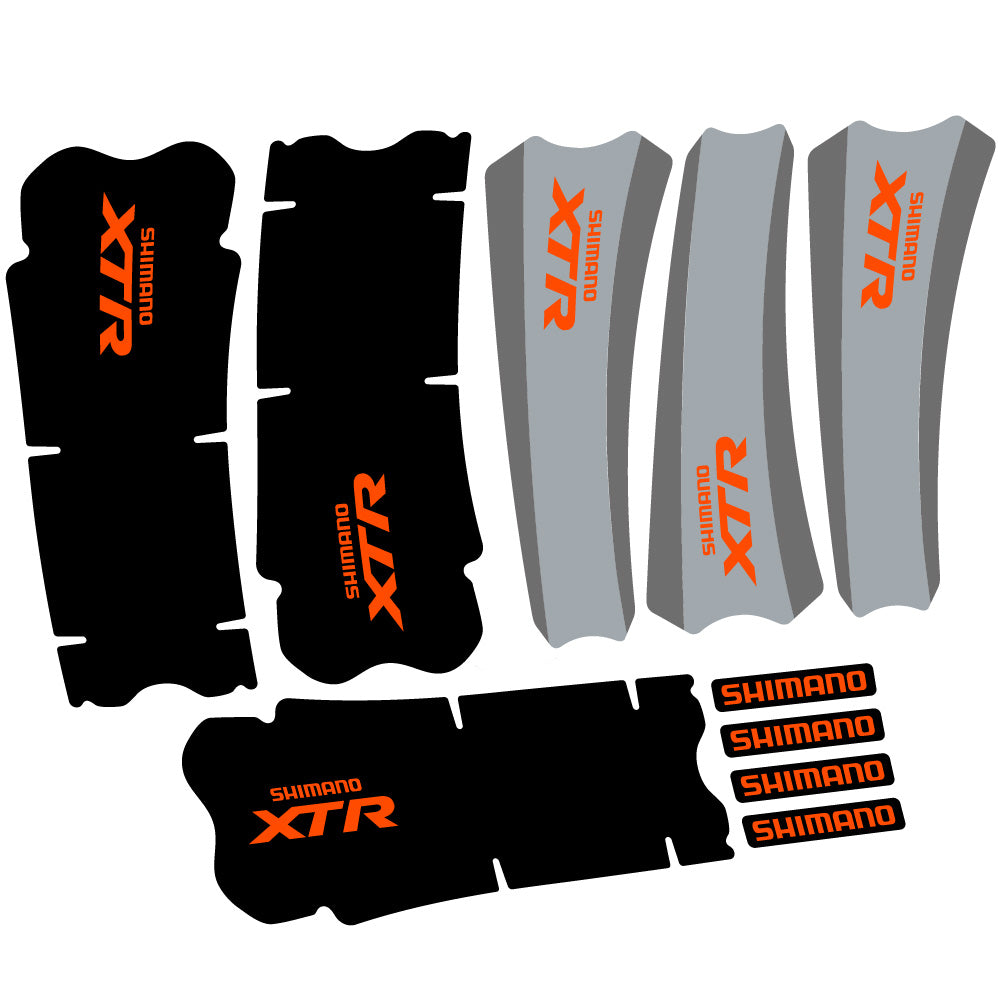 Stickers Shimano XTR M970 compatibles Autocollants pédalier