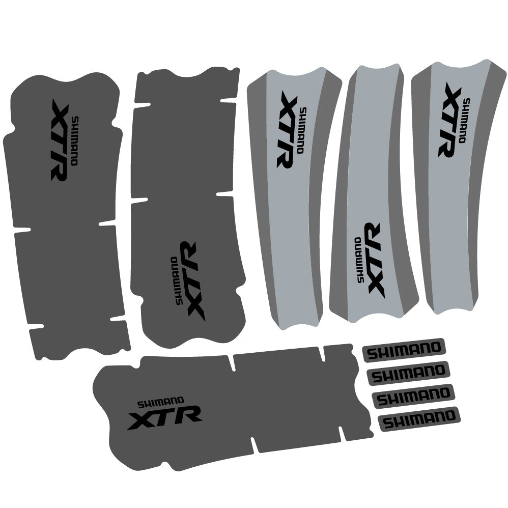 Stickers Shimano XTR M970 compatibles Autocollants pédalier