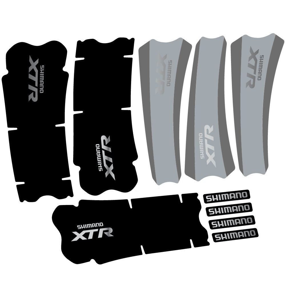 Stickers Shimano XTR M970 compatibles Autocollants pédalier