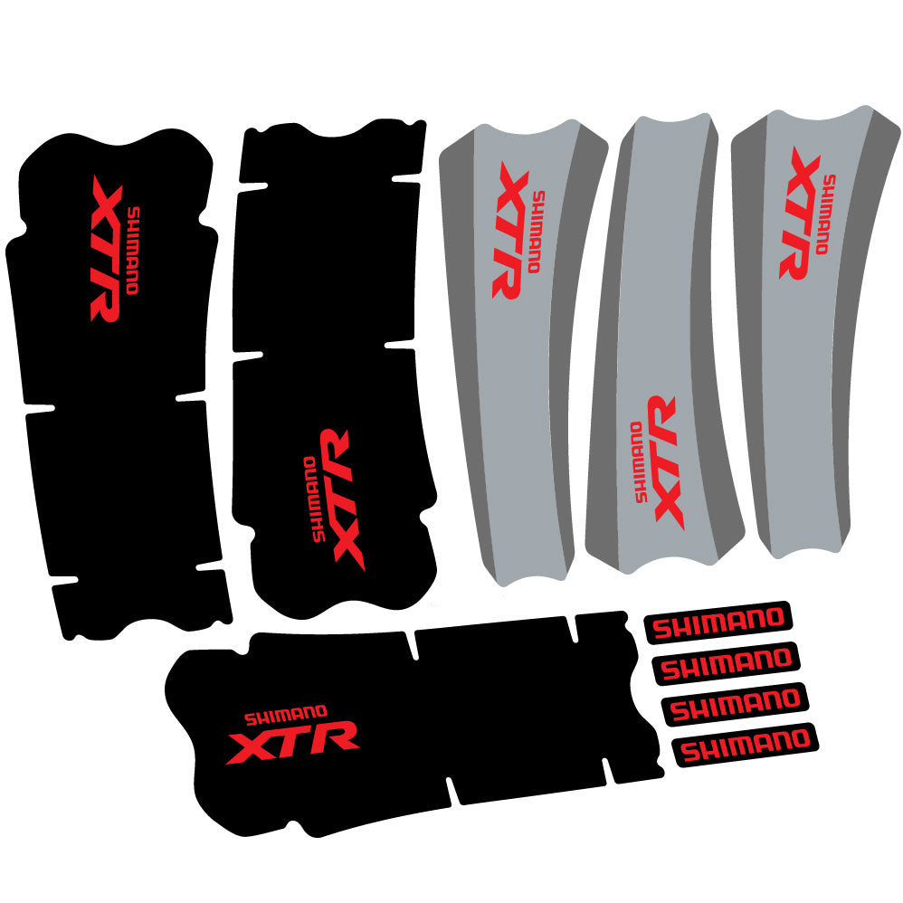 Stickers Shimano XTR M970 compatibles Autocollants pédalier