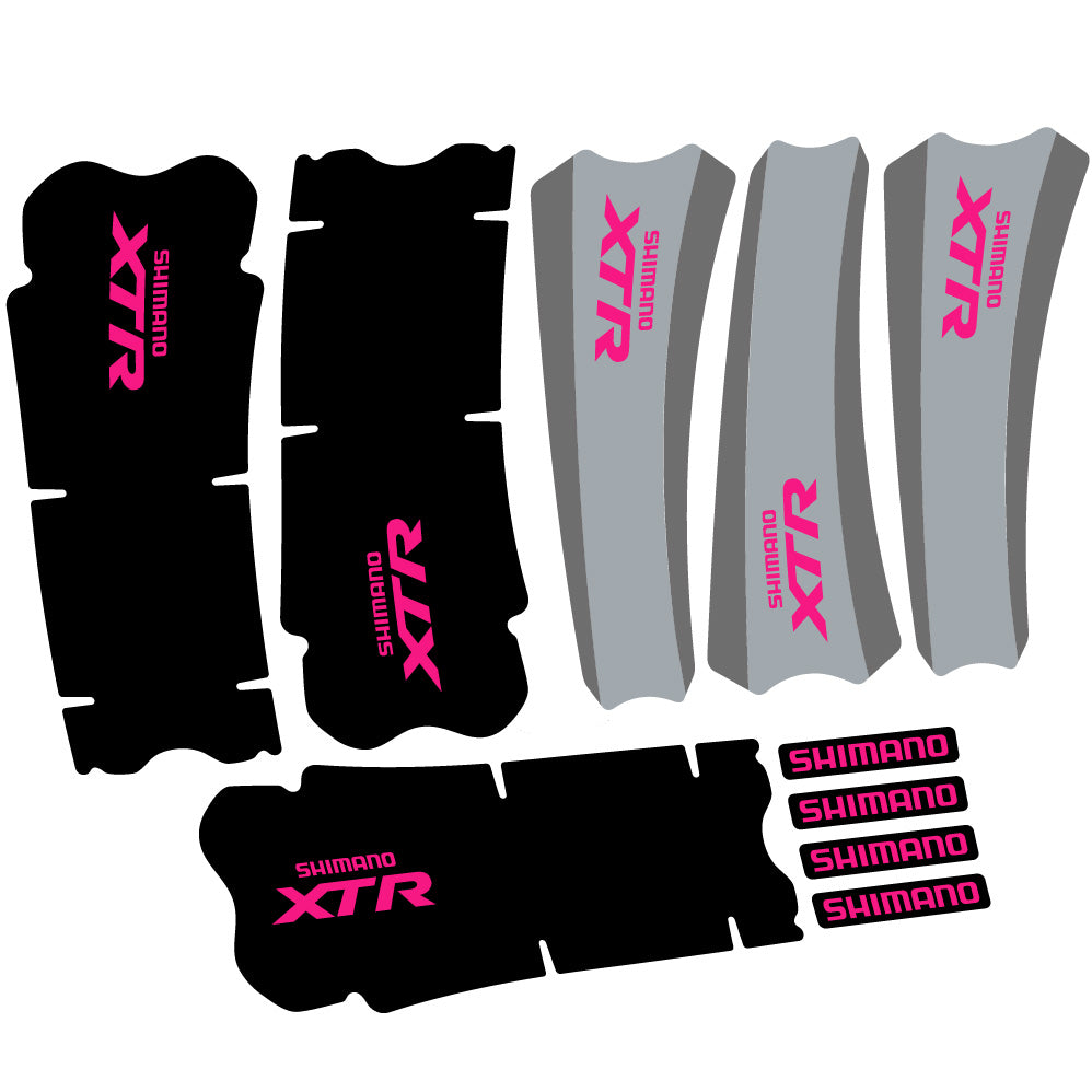 Stickers Shimano XTR M970 compatibles Autocollants pédalier