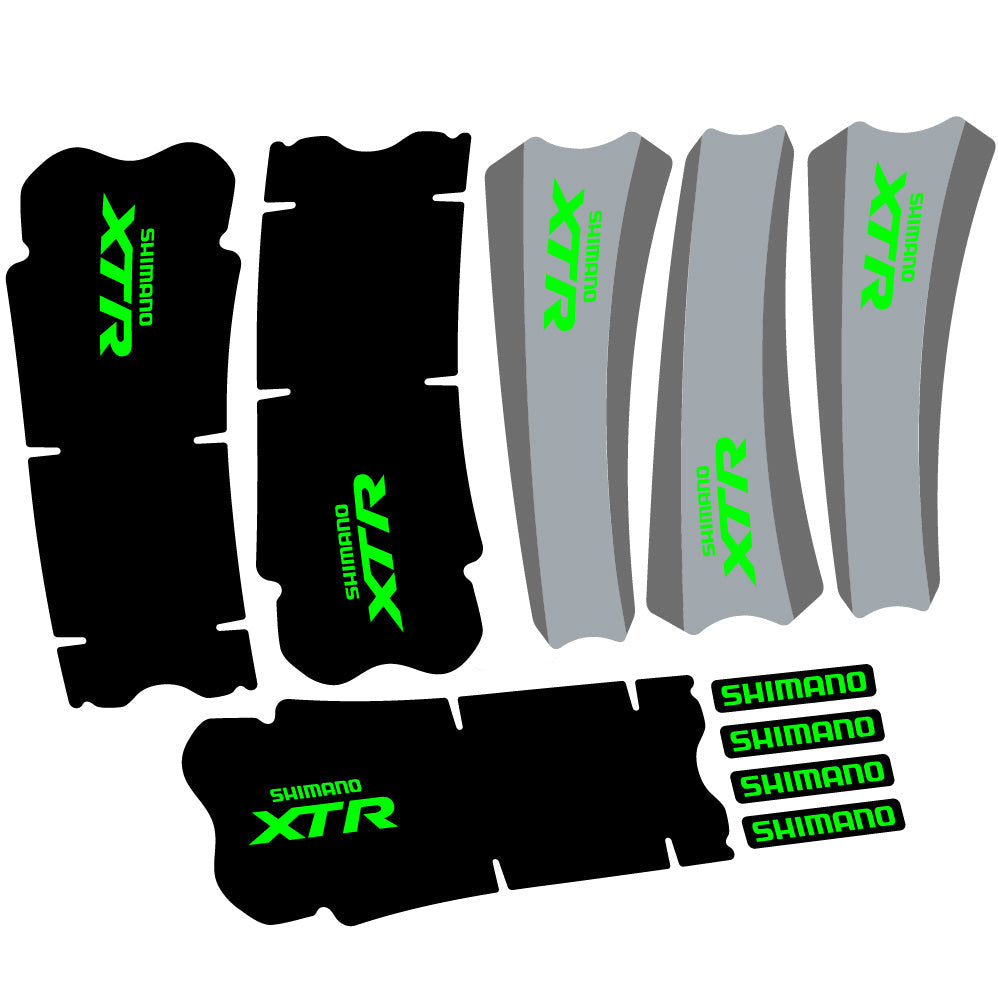 Stickers Shimano XTR M970 compatibles Autocollants pédalier