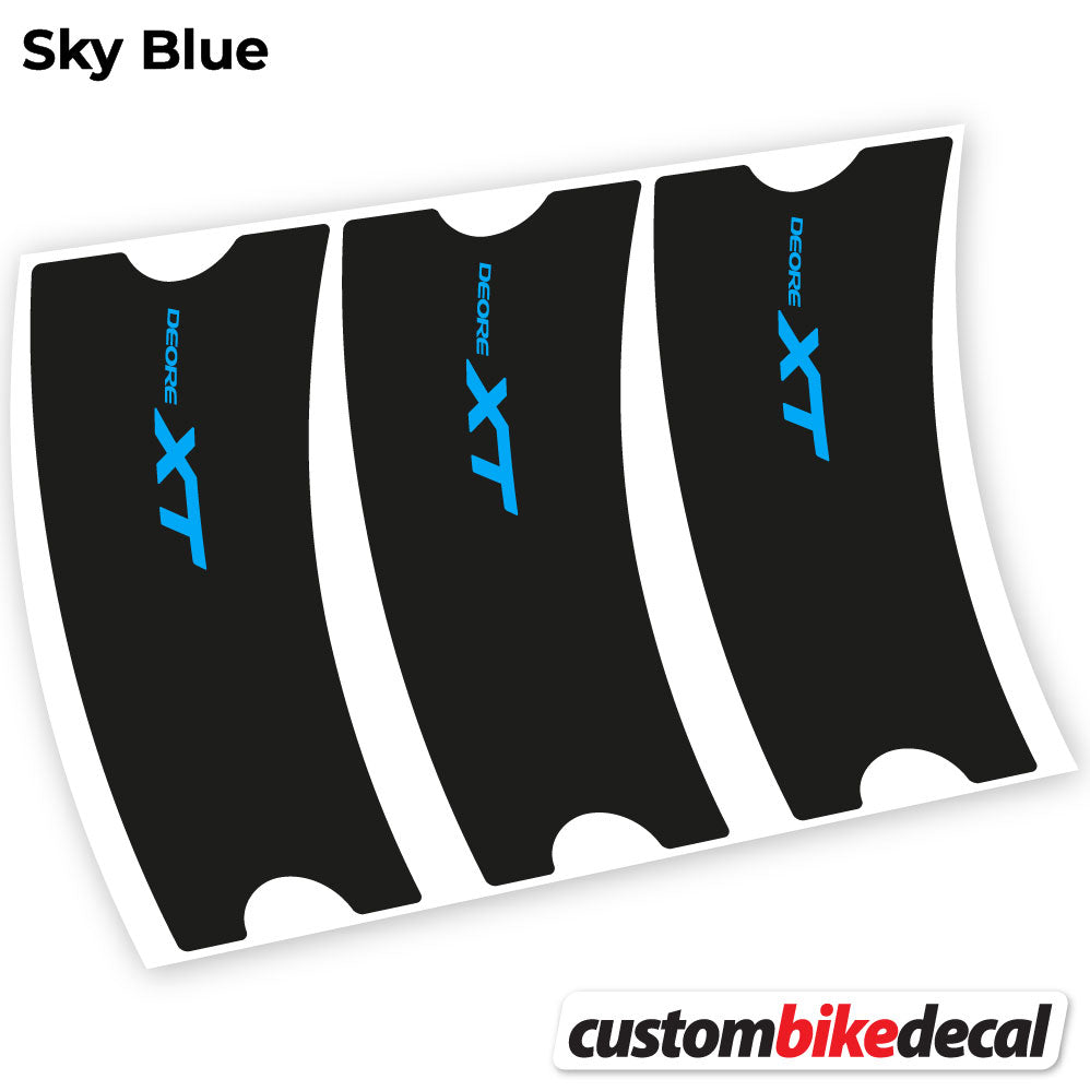 Sky Blue decal for Shimano Deore XT Connecting Rods crankset – bike sticker vinyl