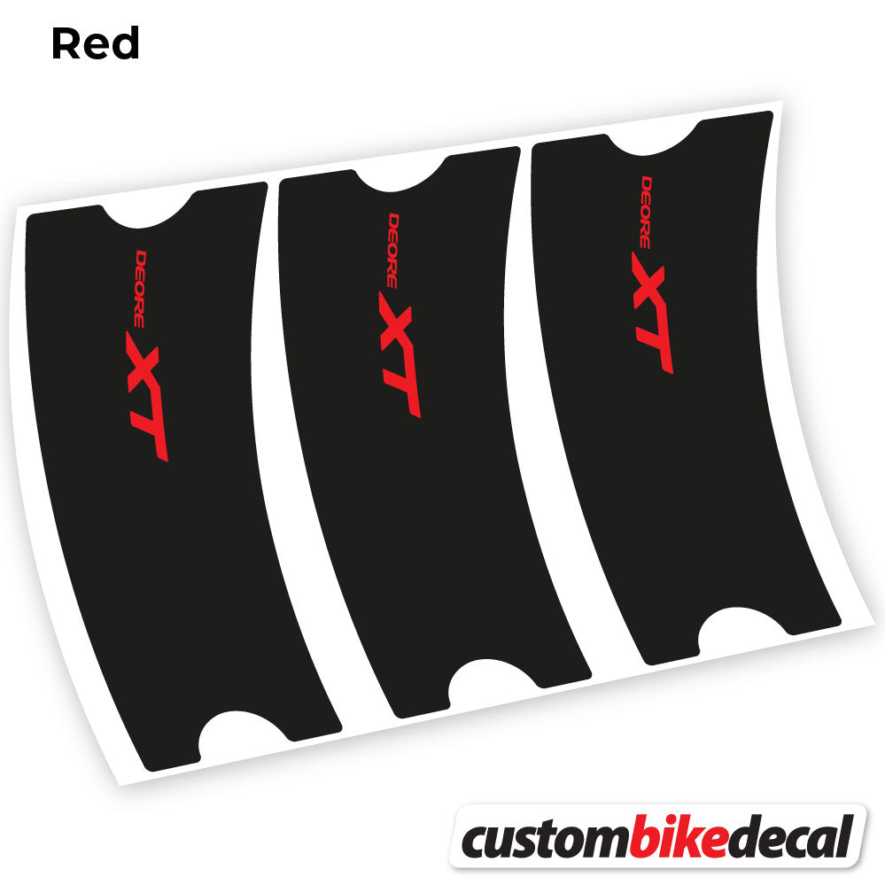 Red decal for Shimano Deore XT Connecting Rods crankset – bike sticker vinyl
