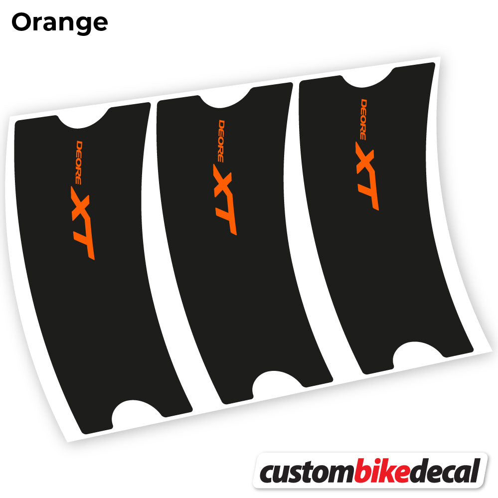 Orange decal for Shimano Deore XT Connecting Rods crankset – bike sticker vinyl