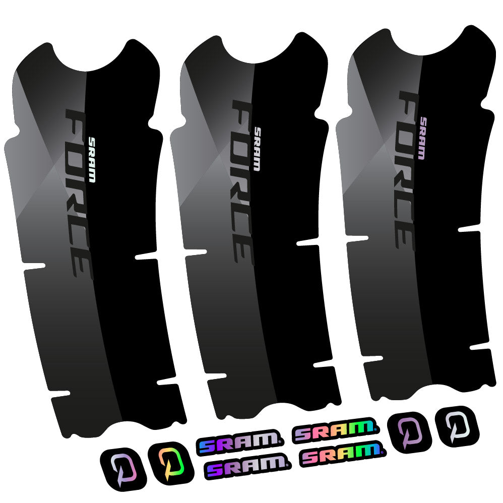 Stickers Sram Force AXS compatibles - Autocollants pédalier vélo