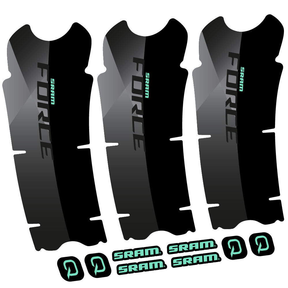 Stickers Sram Force AXS compatibles Autocollants pédalier