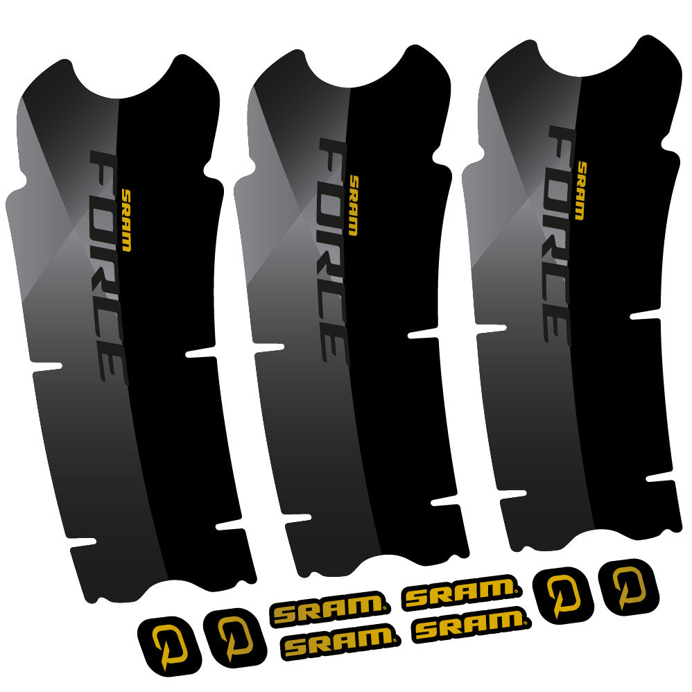 Stickers Sram Force AXS compatibles - Autocollants pédalier vélo