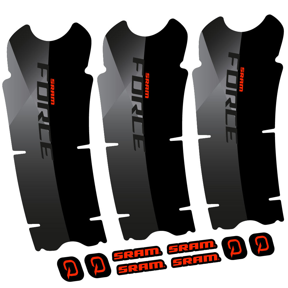 Stickers Sram Force AXS compatibles - Autocollants pédalier vélo