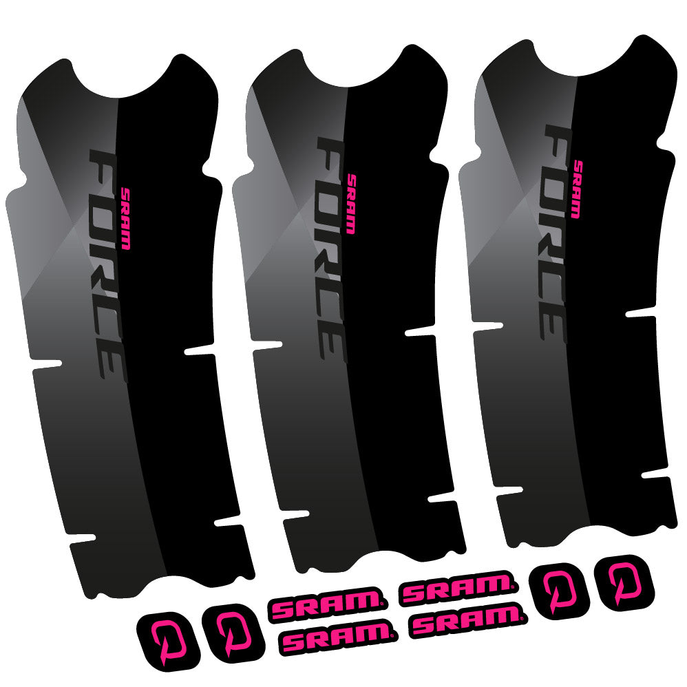 Stickers Sram Force AXS compatibles - Autocollants pédalier vélo
