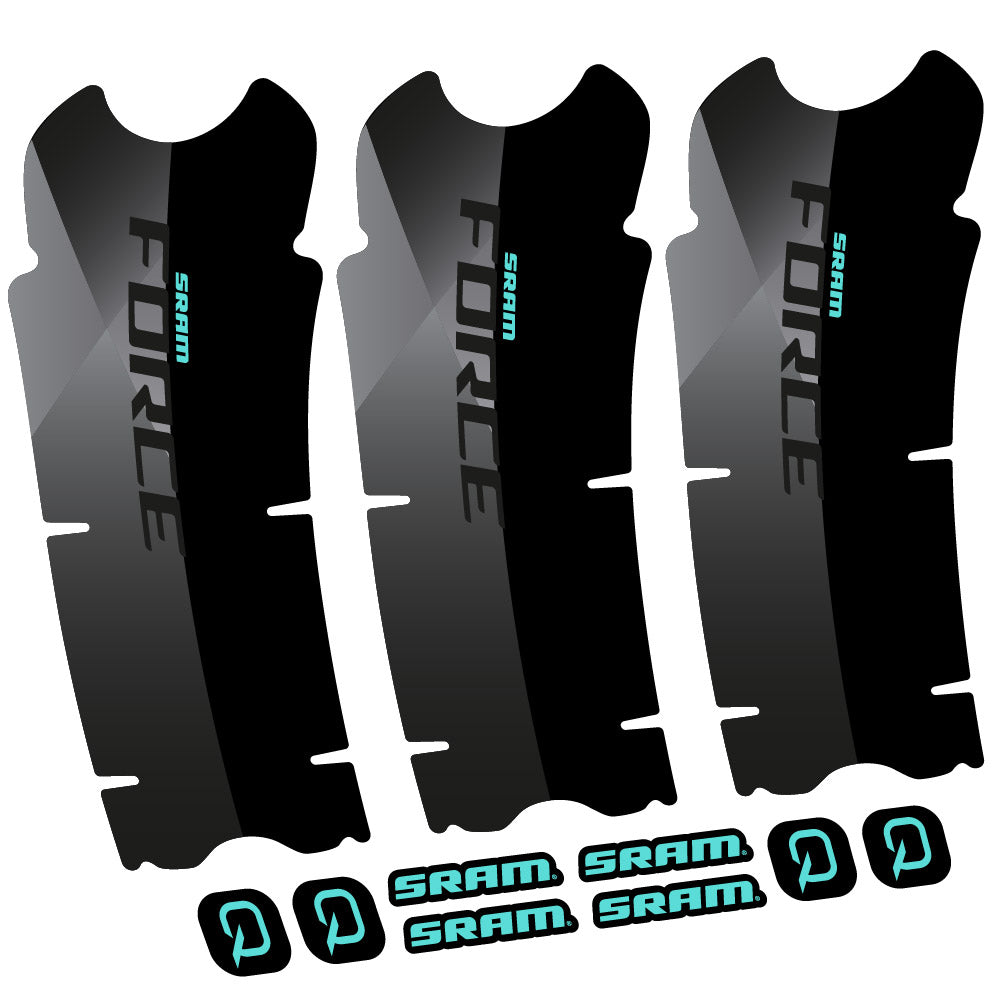 Stickers Sram Force AXS compatibles - Autocollants pédalier vélo