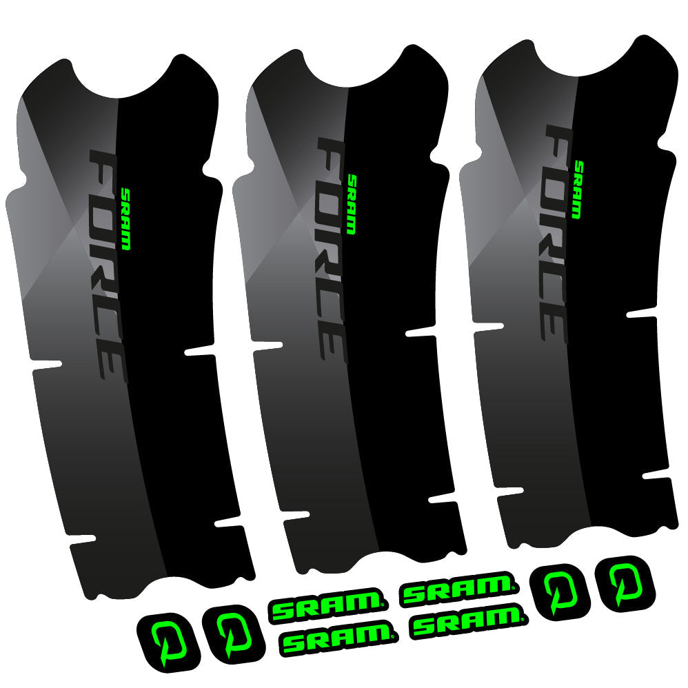 Stickers Sram Force AXS compatibles Autocollants pédalier