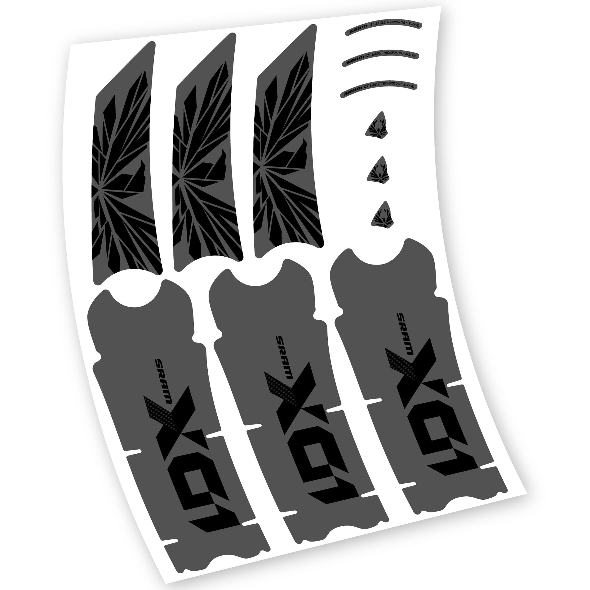 Stickers SRAM X01 Eagle Boost DUB compatibles Autocollants pédalier