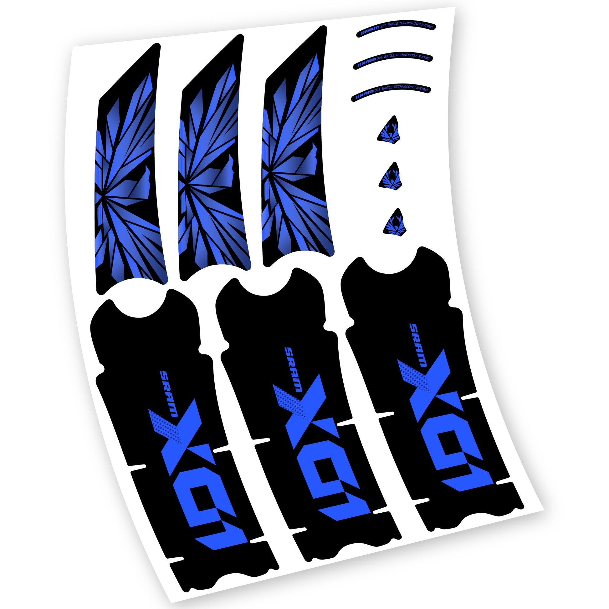 Stickers SRAM X01 Eagle Boost DUB compatibles Autocollants pédalier