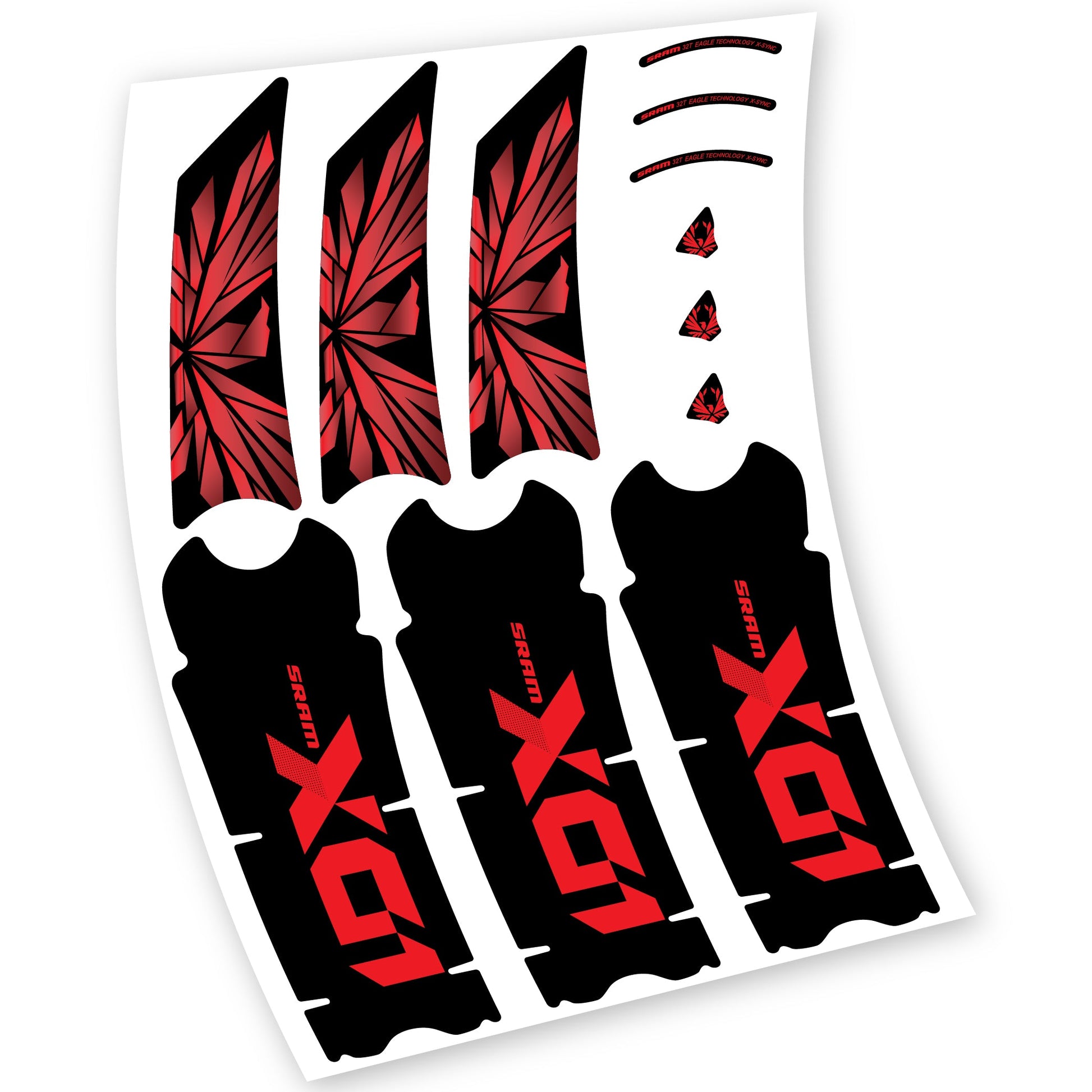 Stickers SRAM X01 Eagle Boost DUB compatibles Autocollants pédalier
