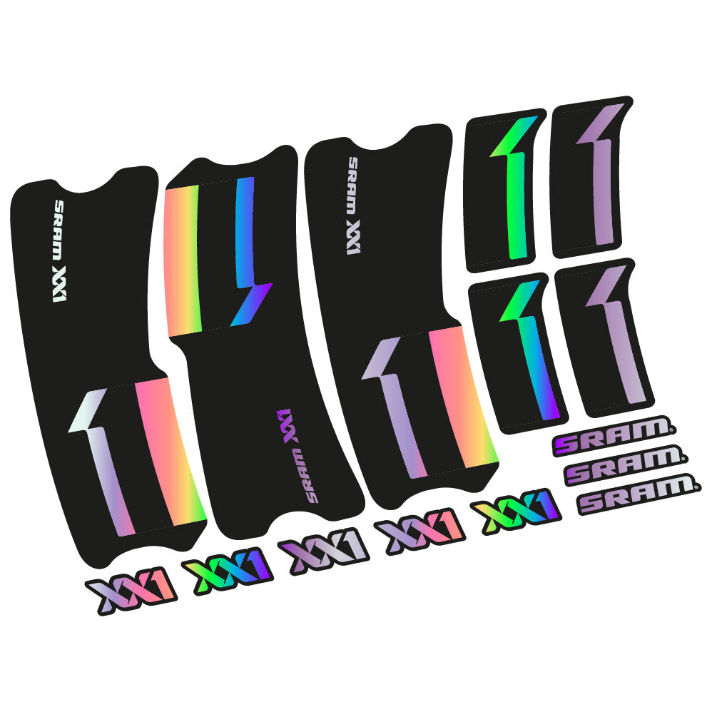 Stickers SRAM XX1 2013 compatibles Autocollants pédalier