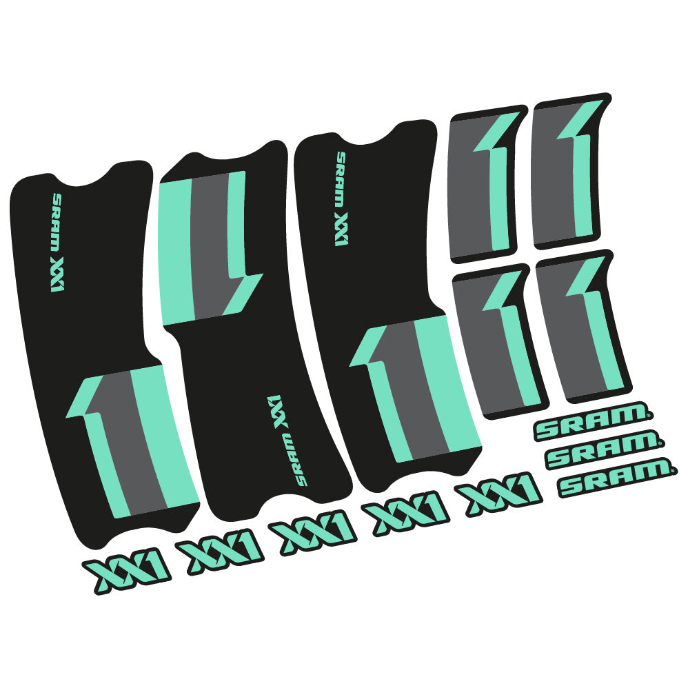 Stickers SRAM XX1 2013 compatibles Autocollants pédalier