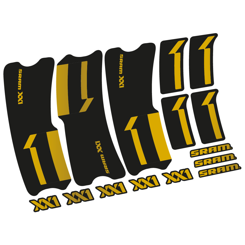 Stickers SRAM XX1 2013 compatibles Autocollants pédalier