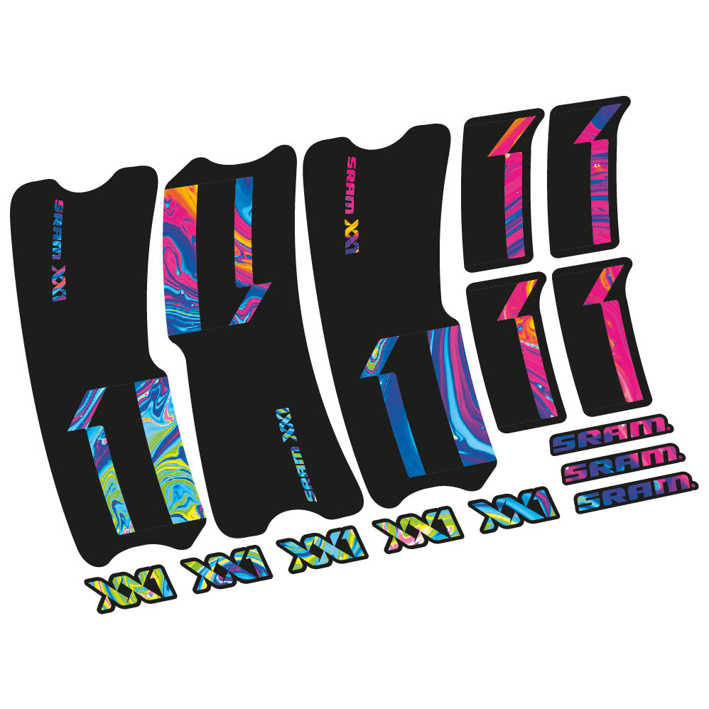Stickers SRAM XX1 2013 compatibles Autocollants pédalier