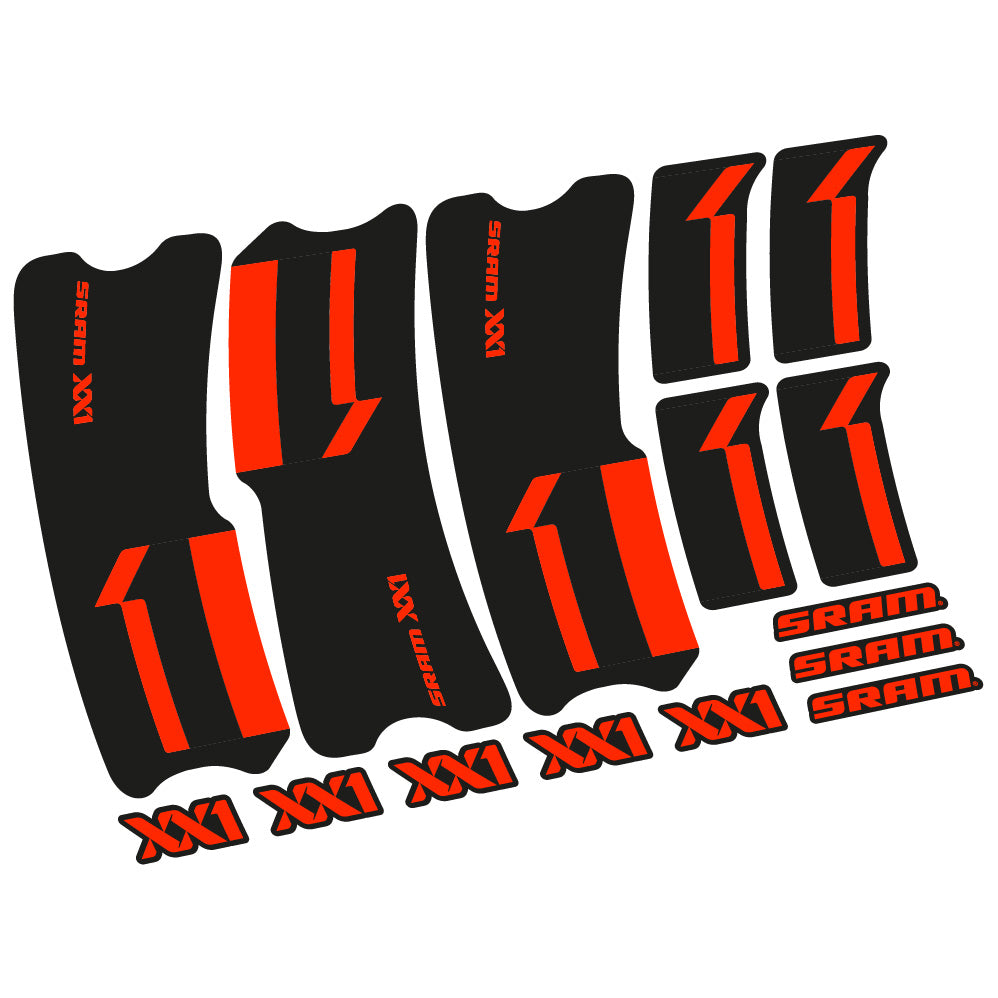 Stickers SRAM XX1 2013 compatibles Autocollants pédalier