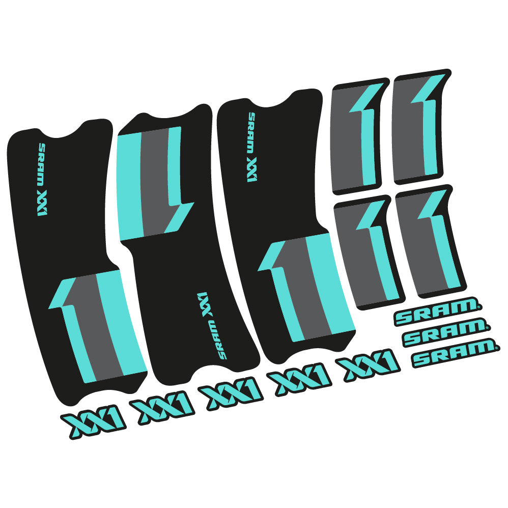 Stickers SRAM XX1 2013 compatibles Autocollants pédalier