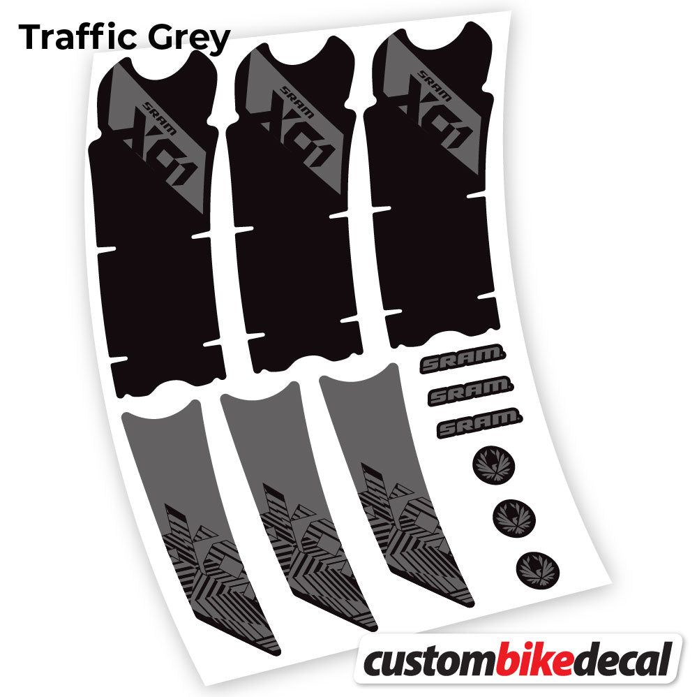 Trac Grey decal for Sram Eagle X01 2018 crankset – bike sticker vinyl