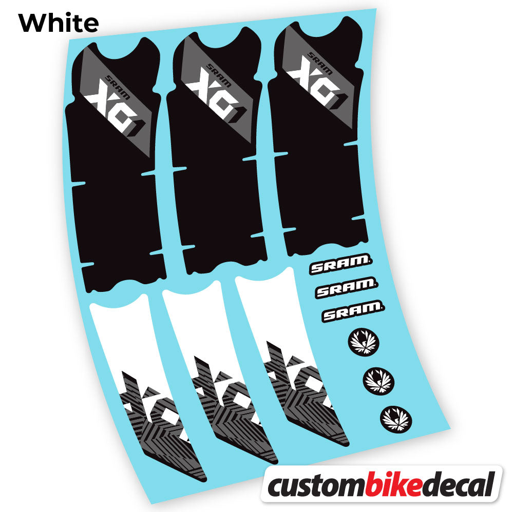 White decal for Sram Eagle X01 2018 crankset – bike sticker vinyl