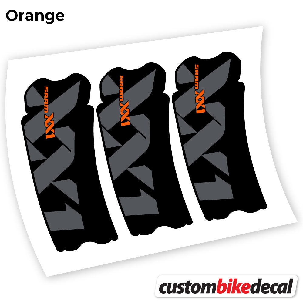 Orange decal for Sram XX1 Connecting Rod crankset – bike sticker vinyl