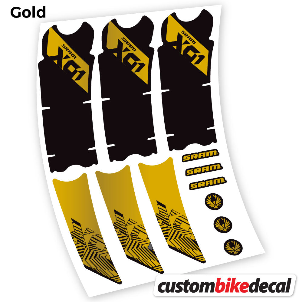 Gold decal for Sram Eagle X01 2018 crankset – bike sticker vinyl