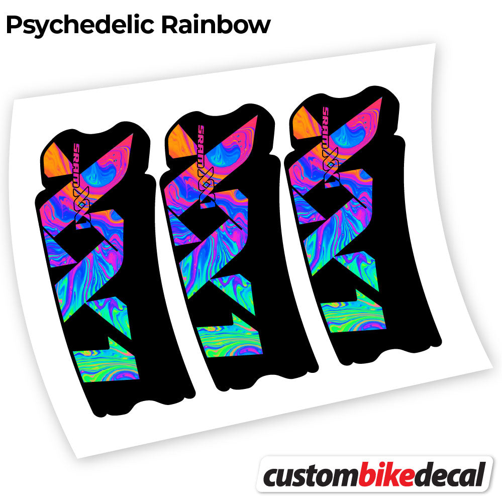 Psychedelic  Rainbow decal for Sram XX1 Connecting Rod crankset – bike sticker vinyl