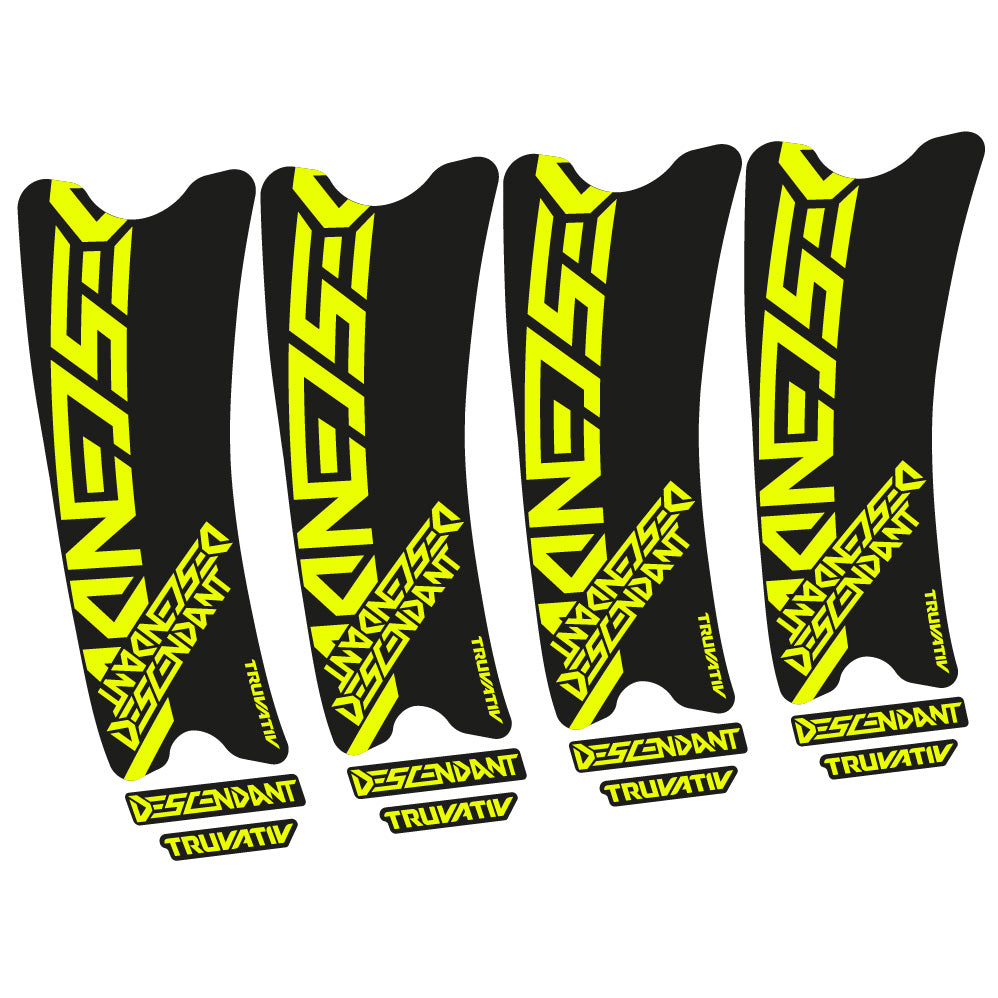 Stickers Truvativ Descendant Carbon compatibles Autocollants pédalier