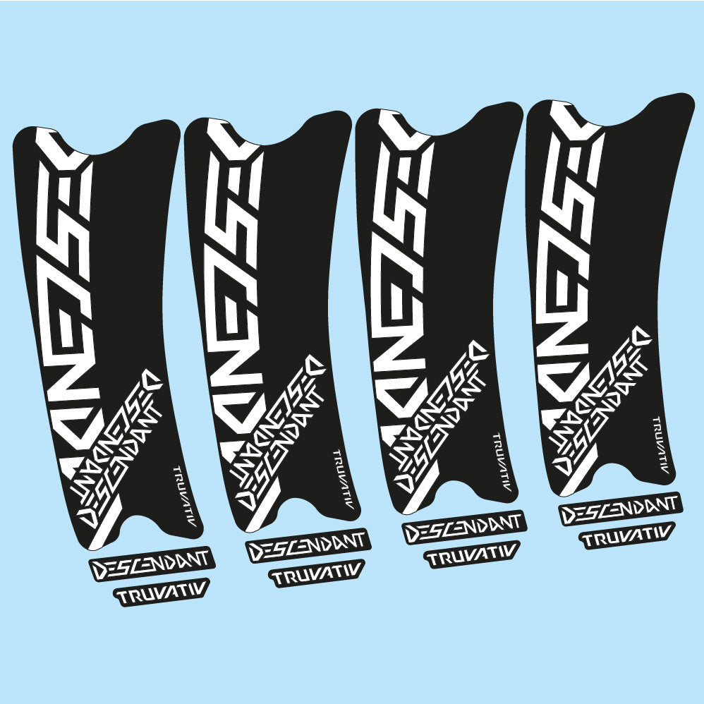 Stickers Truvativ Descendant Carbon compatibles Autocollants pédalier