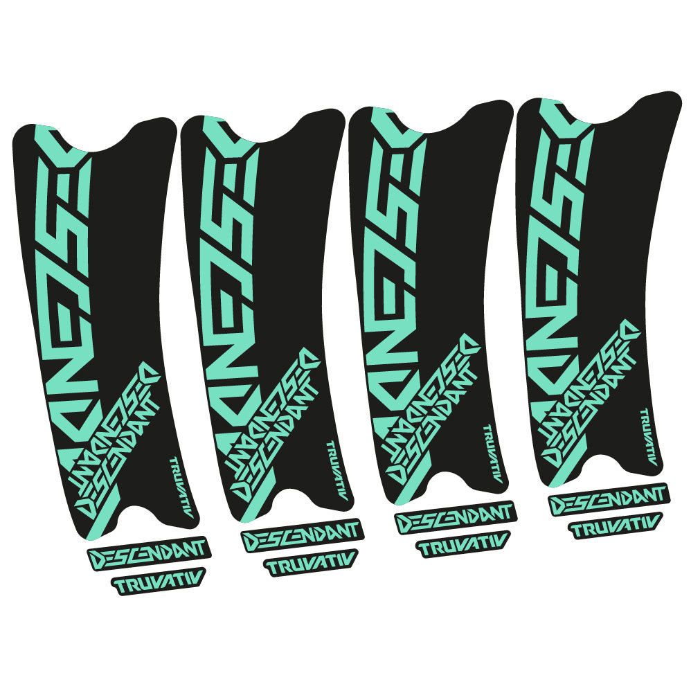 Stickers Truvativ Descendant Carbon compatibles Autocollants pédalier