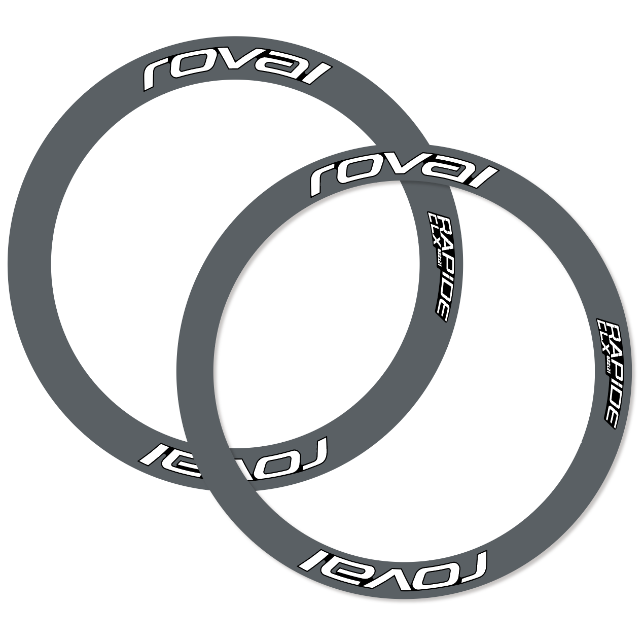 Autocollant Roval Rapide CLX 2, Roues Route 51+60mm , Autocollant vélo vinyle