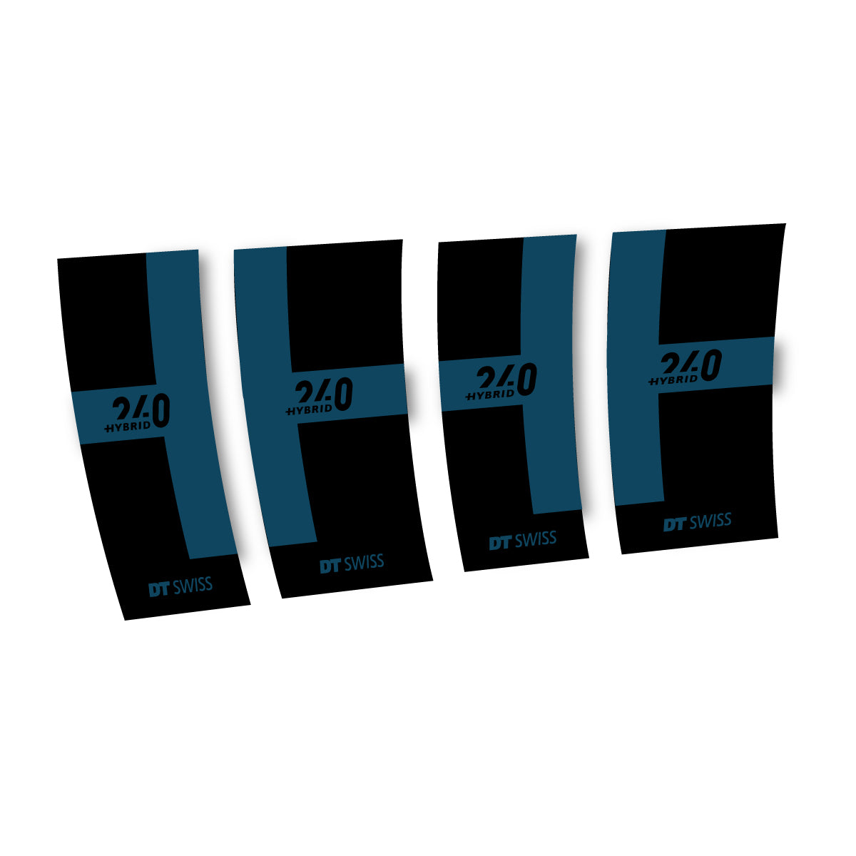 Autocollants vinyle pour moyeu DT Swiss 240 Hybrid 2021-2026 - Bleu Lac Foncé