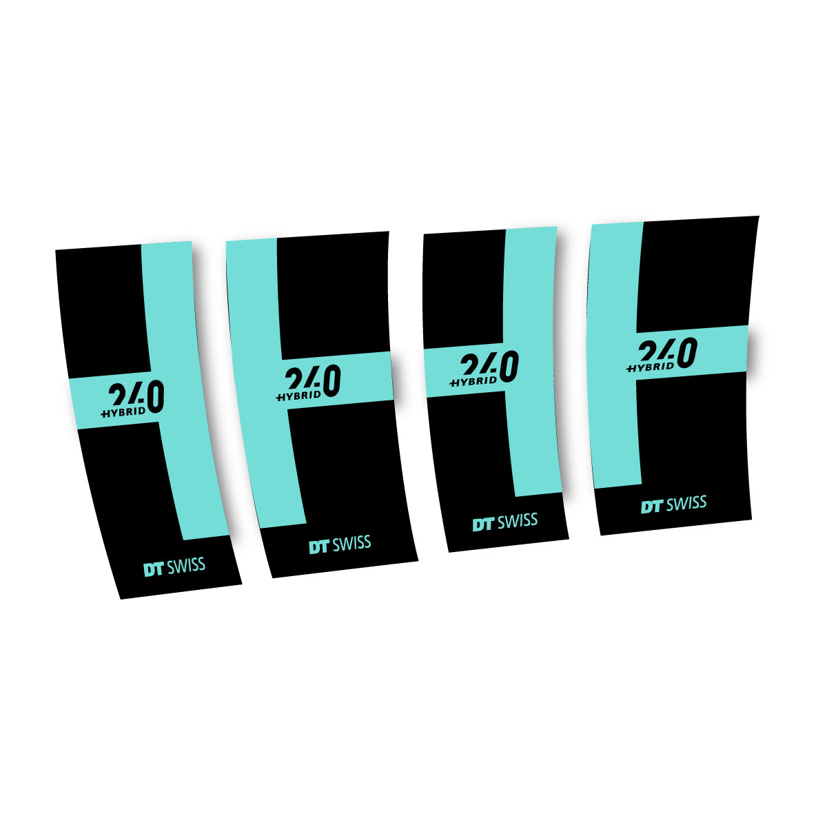 Autocollants vinyle pour moyeu DT Swiss 240 Hybrid 2021-2026 - Turquoise Clair