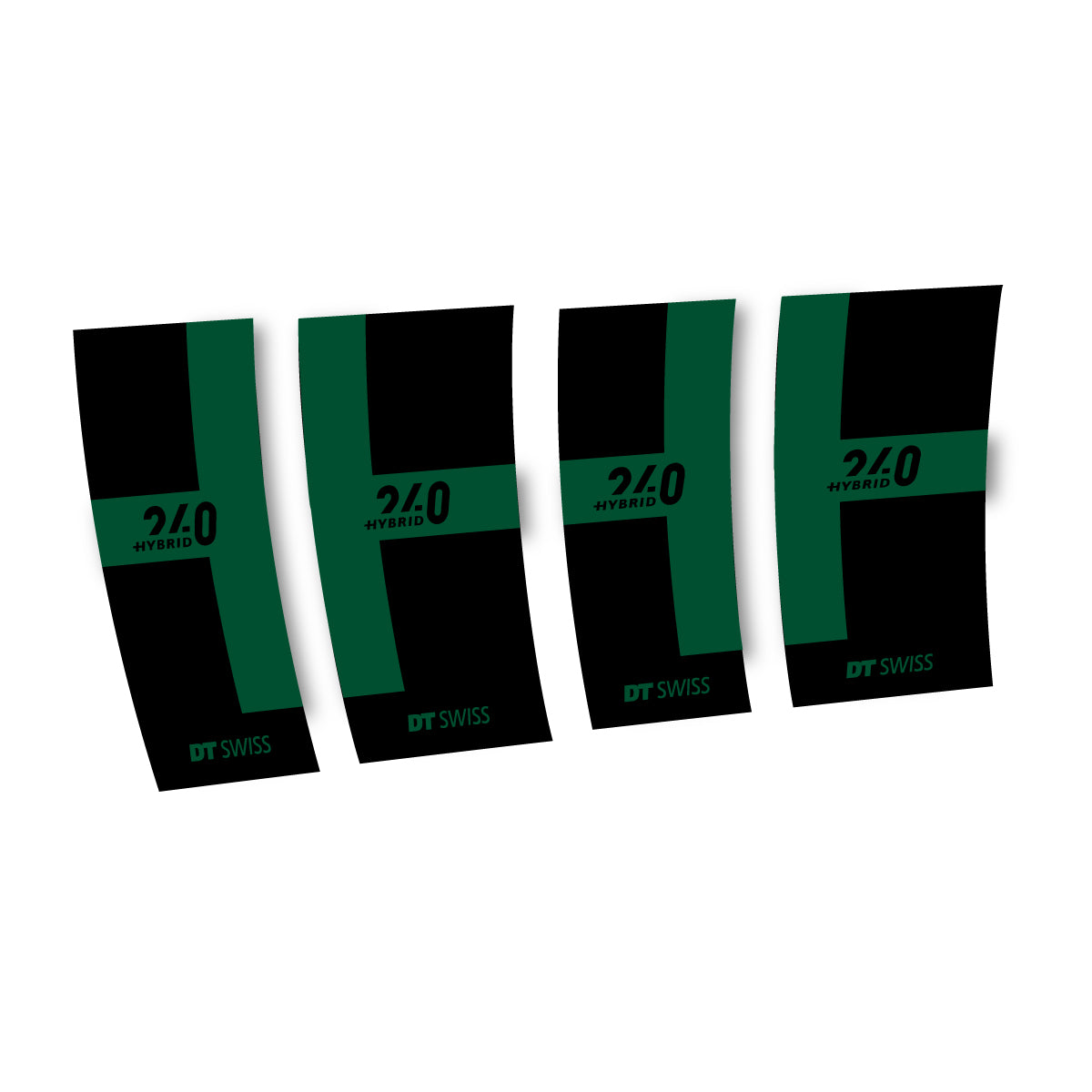 Autocollants vinyle pour moyeu DT Swiss 240 Hybrid 2021-2026 - Vert Foncé