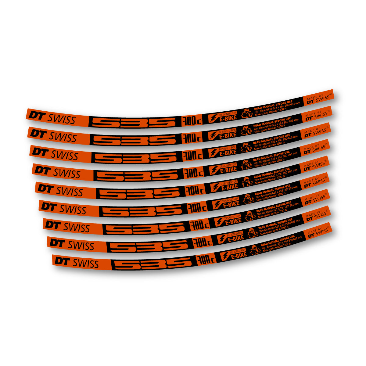 Autocollants vinyle pour jantes DT Swiss 535 2014-2026 - Argile