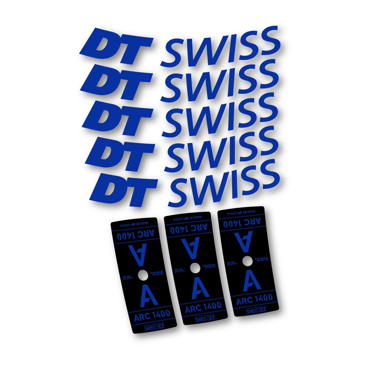 Autocollants vinyle pour jantes DT Swiss ARC 1400 55mm 2025-2026 - Bleu Outremer