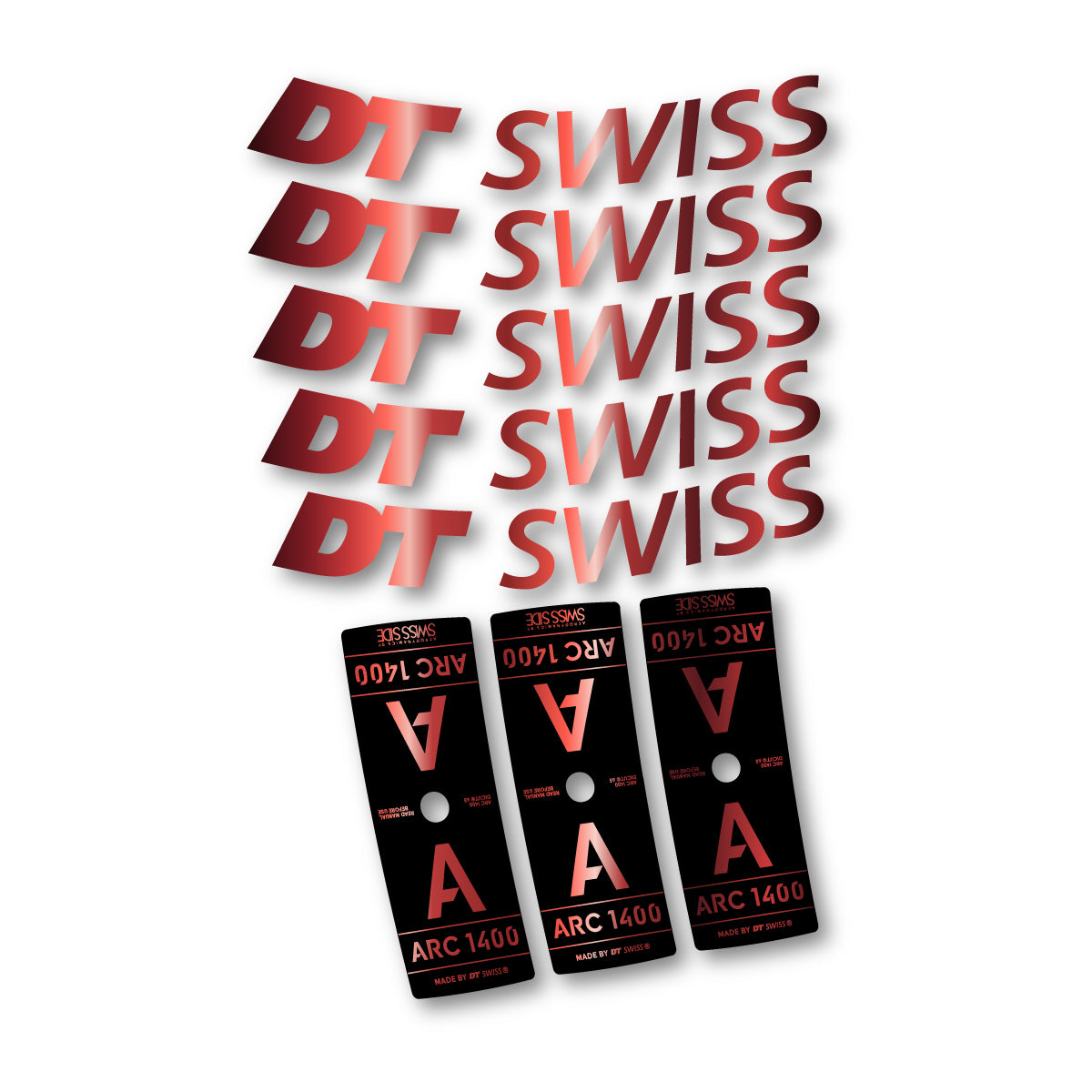 Autocollants vinyle pour jantes DT Swiss ARC 1400 65mm 2025-2026 - Cuivre