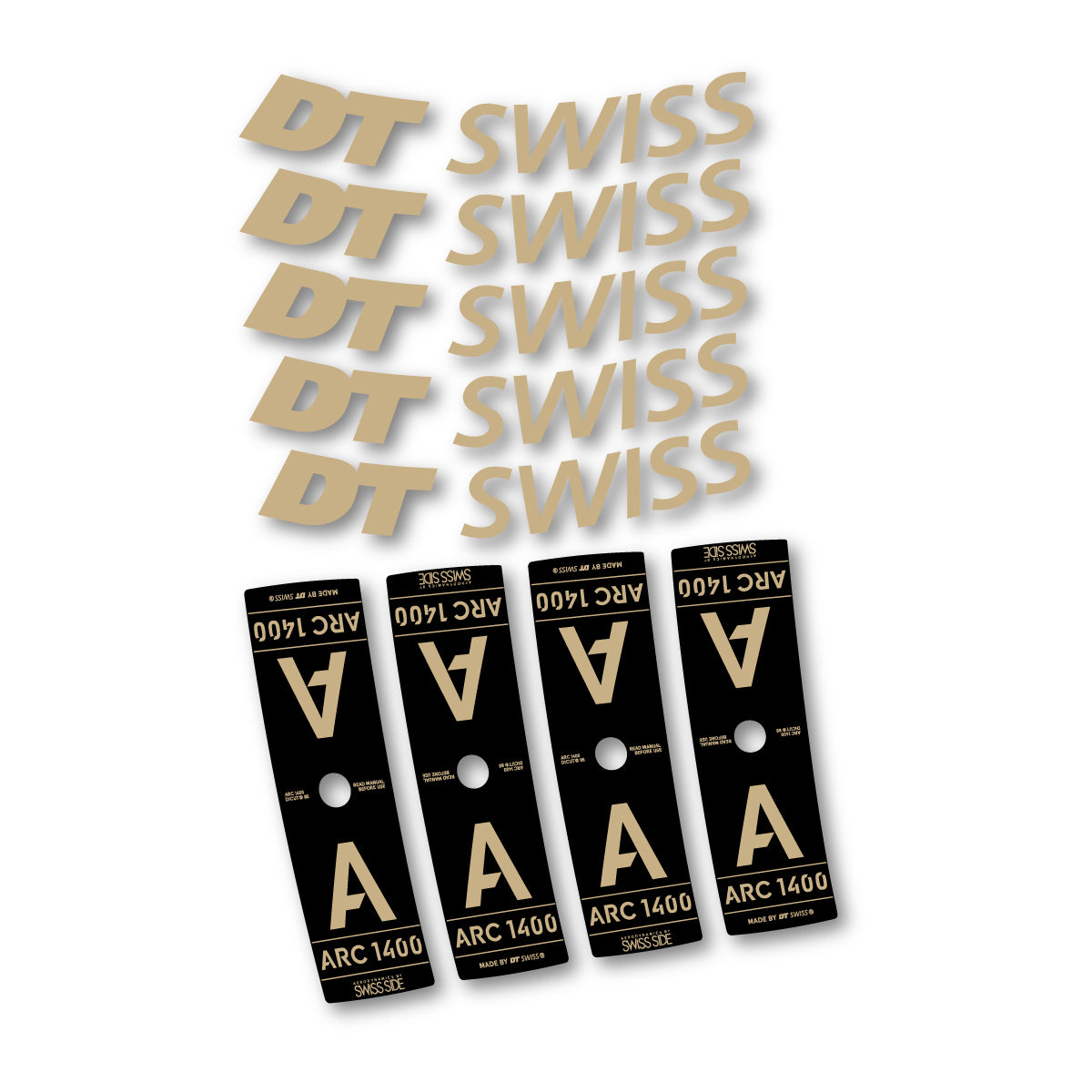 Autocollants vinyle pour jantes DT Swiss ARC 1400 85mm 2025-2026 - Sable