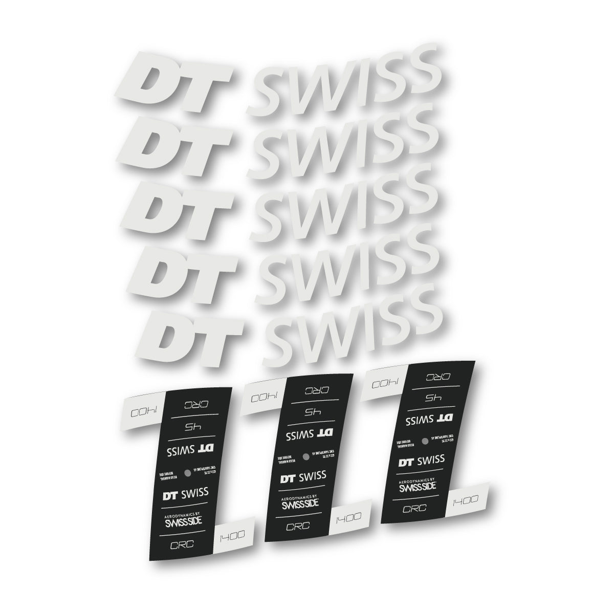 Autocollants vinyle pour jantes DT Swiss CRC 1400 45mm 2021-2026 - Gris Perle
