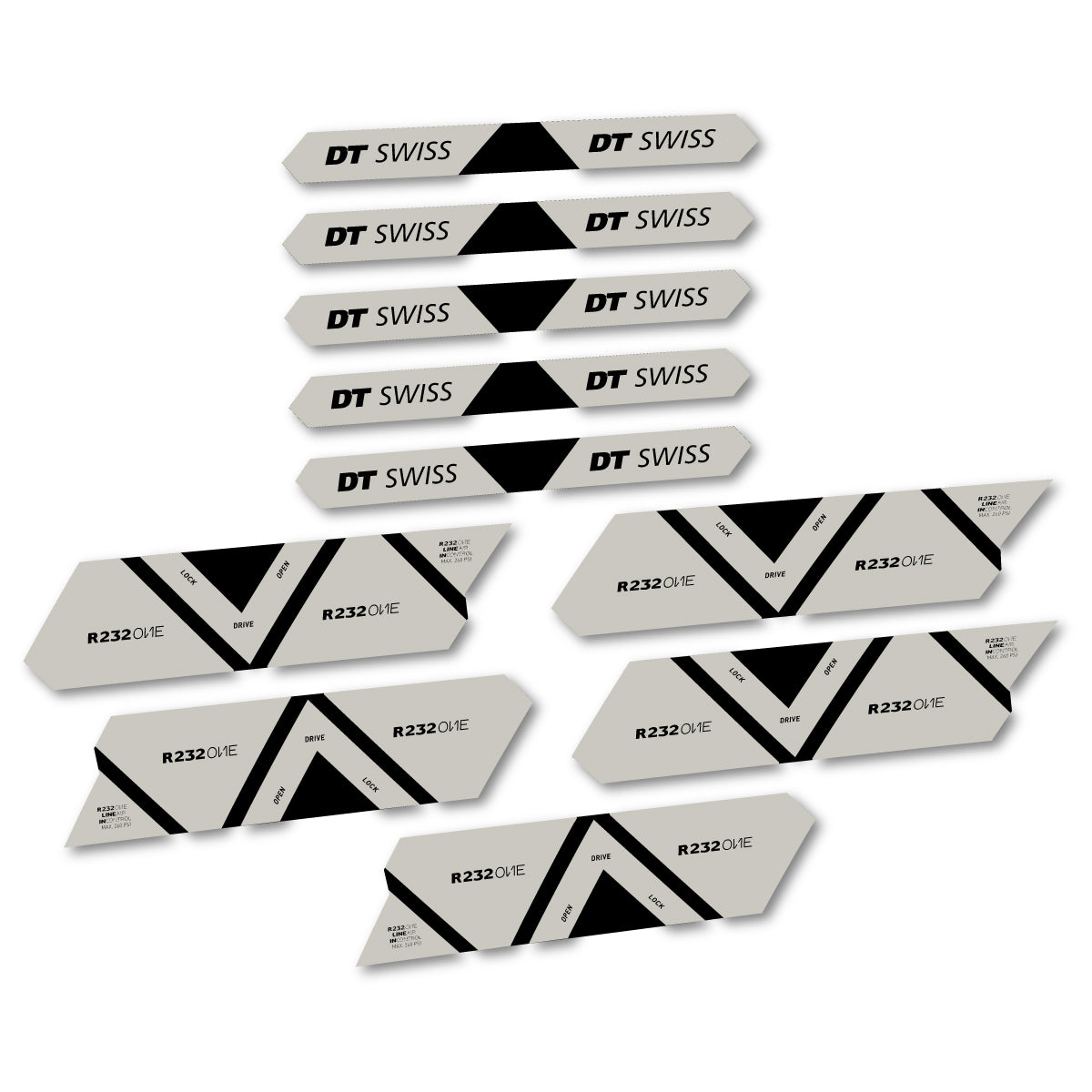 Autocollants vinyle pour amortisseur DT Swiss R 232 One 2020-2026 - Gris Pastel