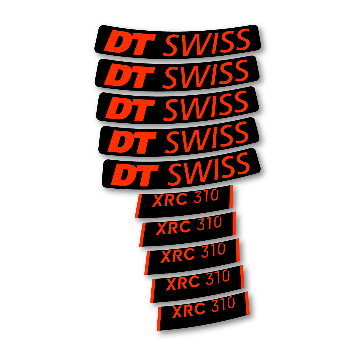 Autocollants vinyle pour jantes DT Swiss XRC 310 2025-2026 - Orange KTM