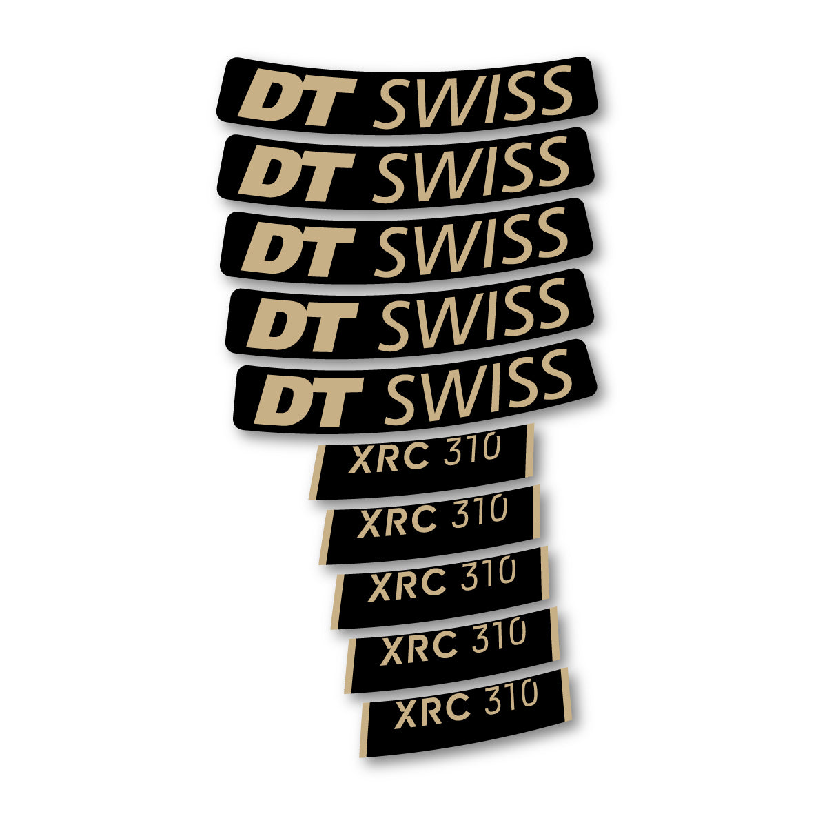 Autocollants vinyle pour jantes DT Swiss XRC 310 2025-2026 - Sable