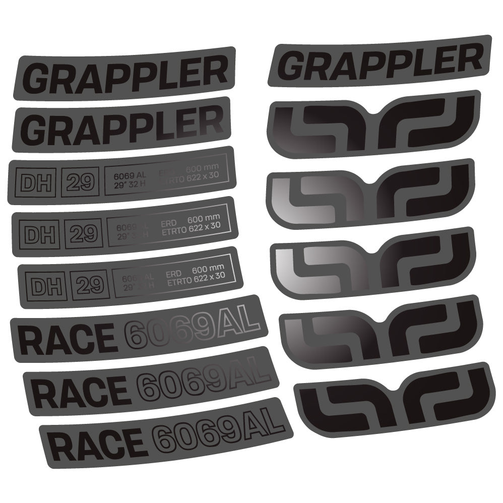 Stickers E-Thirteen Grappler Race Alloy Downhill compatibles - Autocollants roue vélo VTT