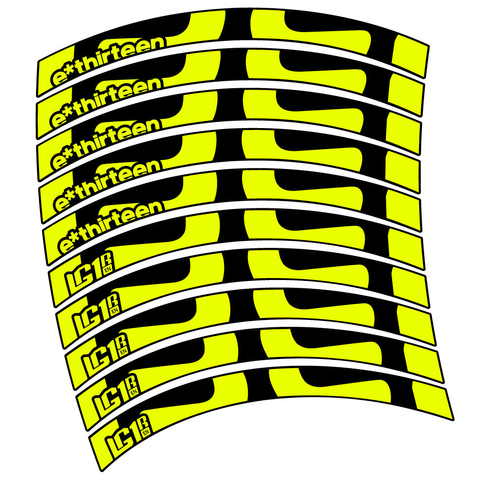 Stickers E-Thirteen LG1R EN compatibles - Autocollants roue vélo VTT