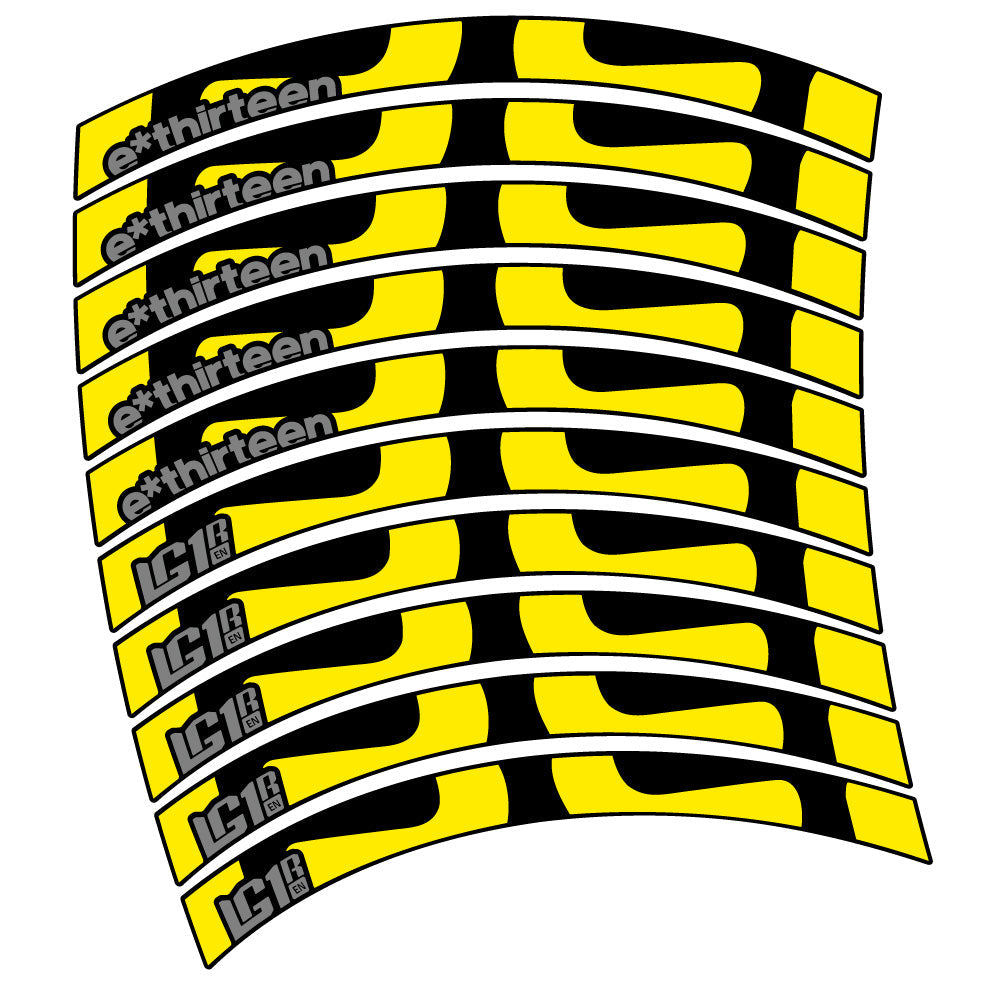 Stickers E-Thirteen LG1R EN compatibles - Autocollants roue vélo VTT