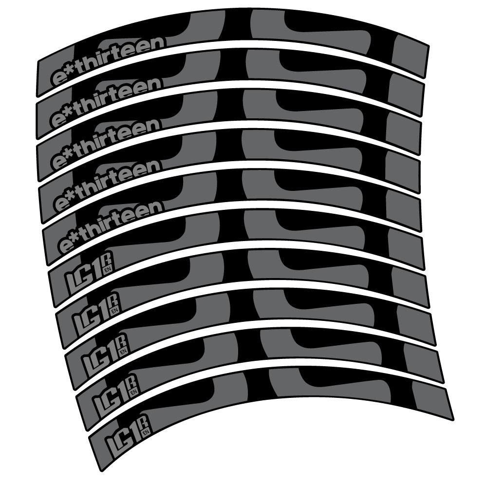 Stickers E-Thirteen LG1R EN compatibles - Autocollants roue vélo VTT